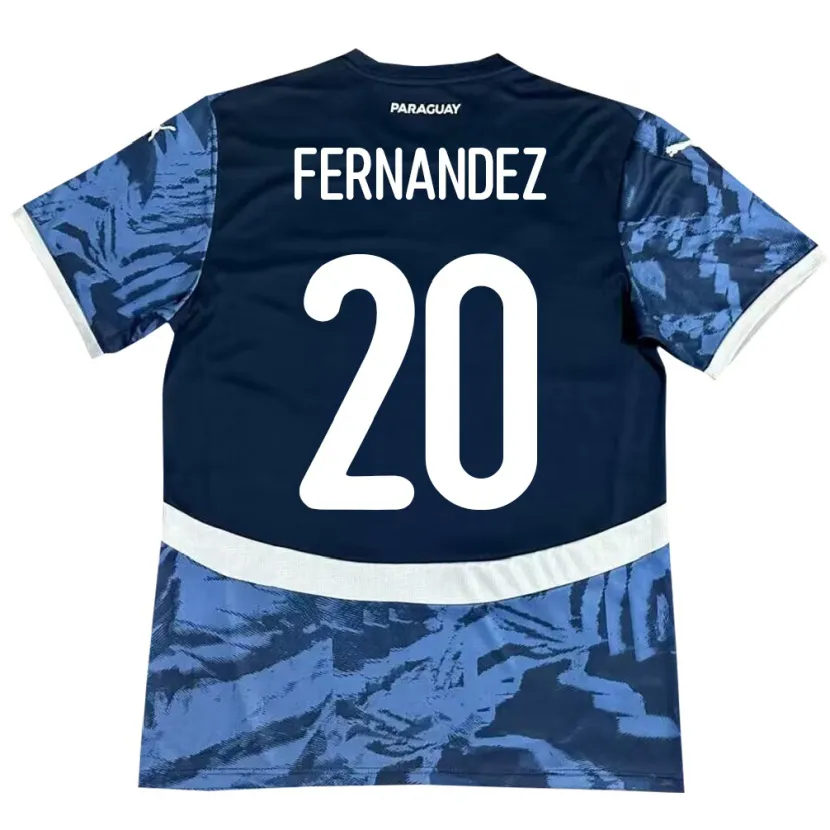 Danxen Kinder Paraguay Marcelo Fernández #20 Blau Auswärtstrikot Trikot 24-26 T-Shirt