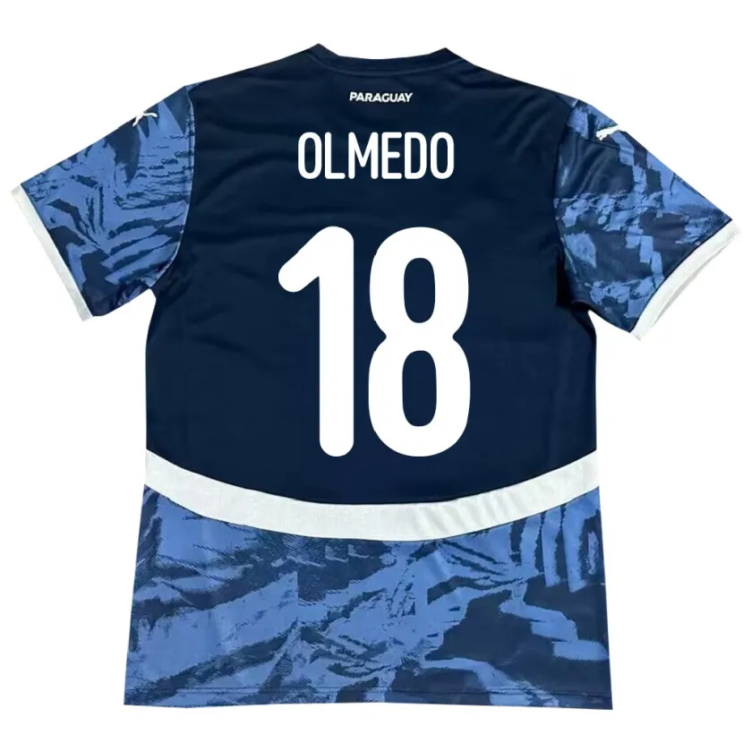 Danxen Kinder Paraguay Cesar Olmedo #18 Blau Auswärtstrikot Trikot 24-26 T-Shirt