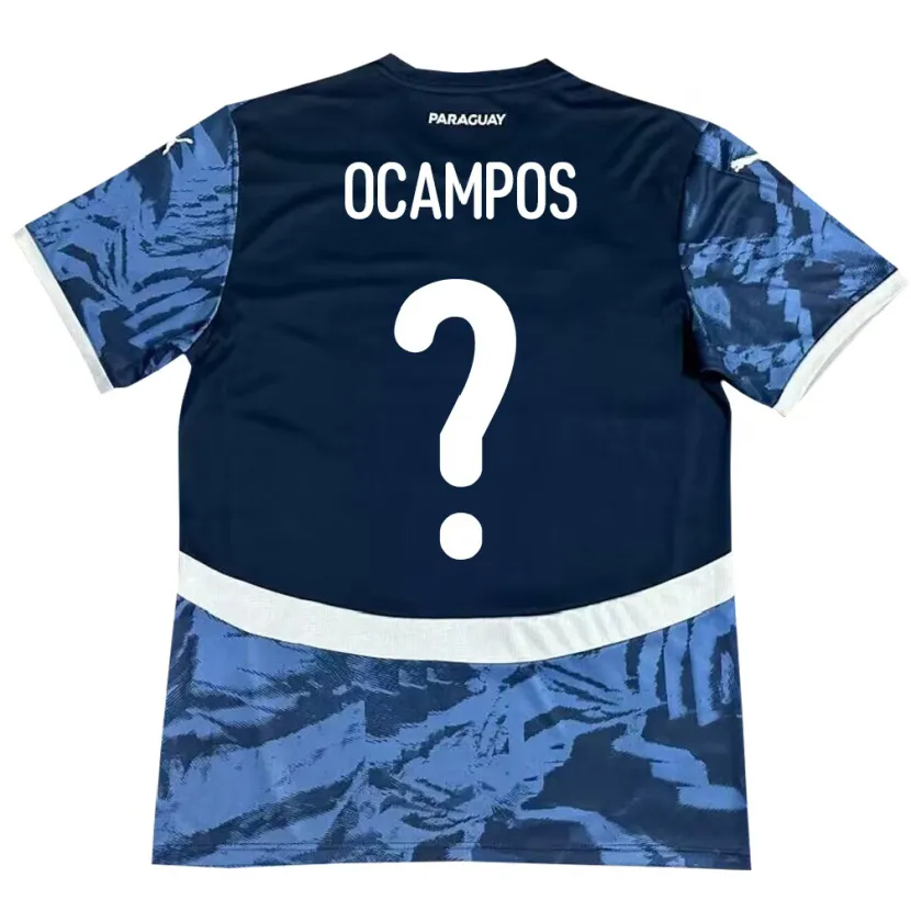Danxen Kinder Paraguay Santiago Ocampos #0 Blau Auswärtstrikot Trikot 24-26 T-Shirt