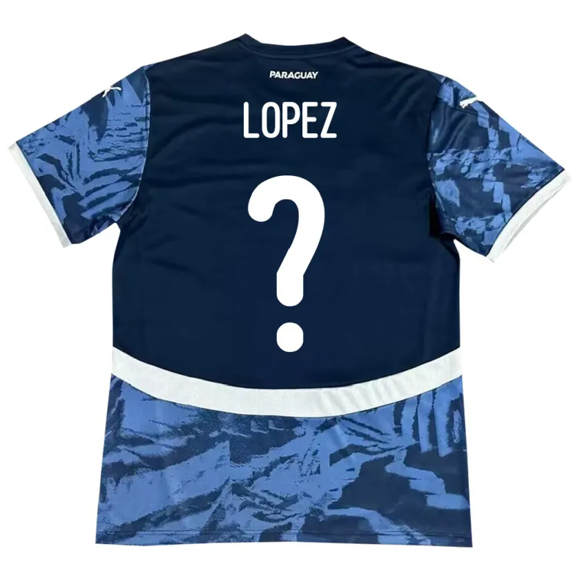 Danxen Kinder Paraguay Rodrigo López #0 Blau Auswärtstrikot Trikot 24-26 T-Shirt