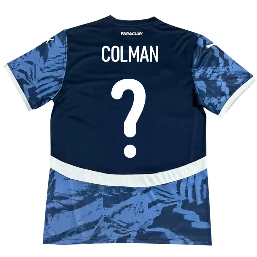 Danxen Kinder Paraguay Orlando Colmán #0 Blau Auswärtstrikot Trikot 24-26 T-Shirt
