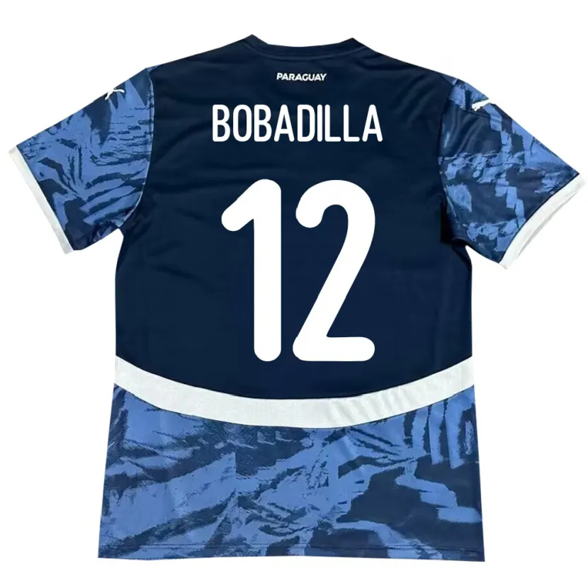Danxen Kinder Paraguay Alicia Bobadilla #12 Blau Auswärtstrikot Trikot 24-26 T-Shirt