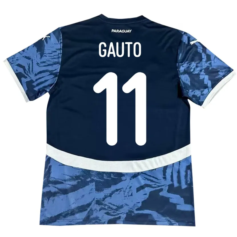Danxen Kinder Paraguay Fany Gauto #11 Blau Auswärtstrikot Trikot 24-26 T-Shirt