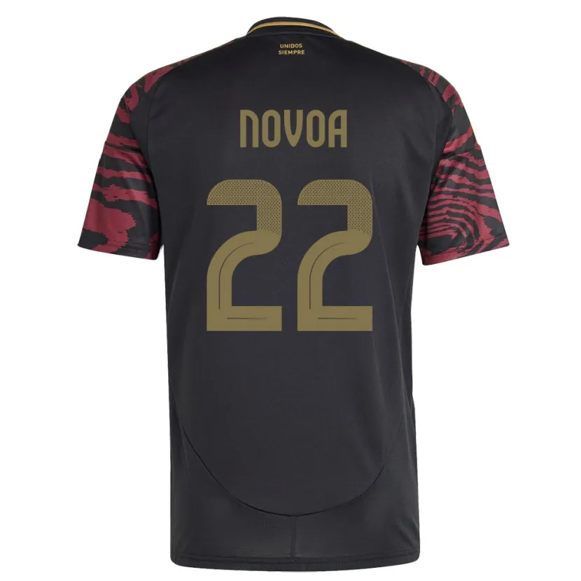 Danxen Kinder Peru Cindy Novoa #22 Schwarz Auswärtstrikot Trikot 24-26 T-Shirt