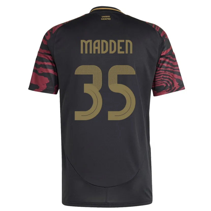 Danxen Kinder Peru Savannah Madden #35 Schwarz Auswärtstrikot Trikot 24-26 T-Shirt