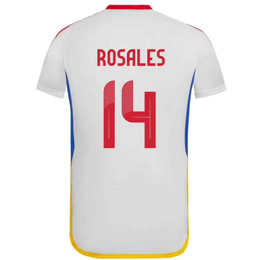 Danxen Kinder Venezuela Roberto Rosales #14 Weiß Auswärtstrikot Trikot 24-26 T-Shirt