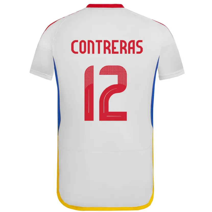 Danxen Kinder Venezuela José Contreras #12 Weiß Auswärtstrikot Trikot 24-26 T-Shirt