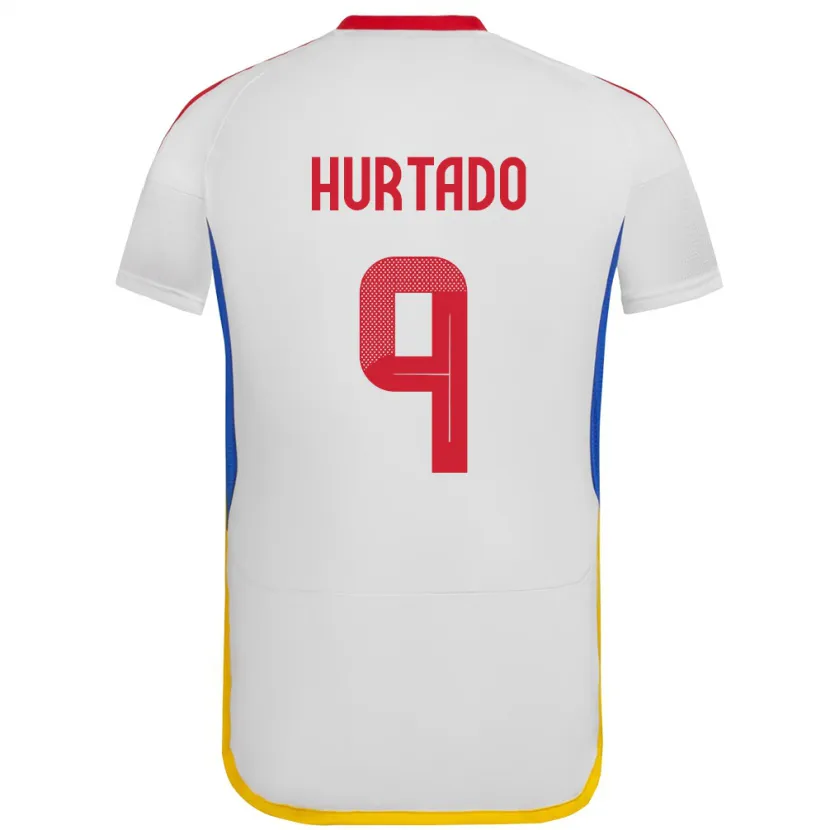Danxen Kinder Venezuela Jan Hurtado #9 Weiß Auswärtstrikot Trikot 24-26 T-Shirt