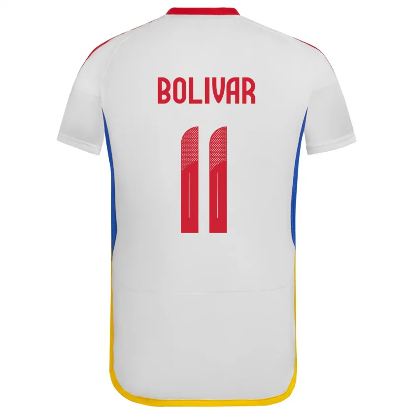 Danxen Kinder Venezuela Jovanny Bolívar #11 Weiß Auswärtstrikot Trikot 24-26 T-Shirt