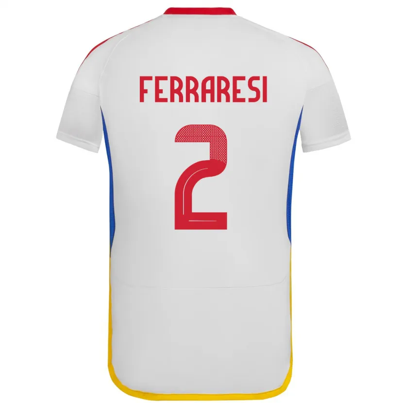 Danxen Kinder Venezuela Nahuel Ferraresi #2 Weiß Auswärtstrikot Trikot 24-26 T-Shirt
