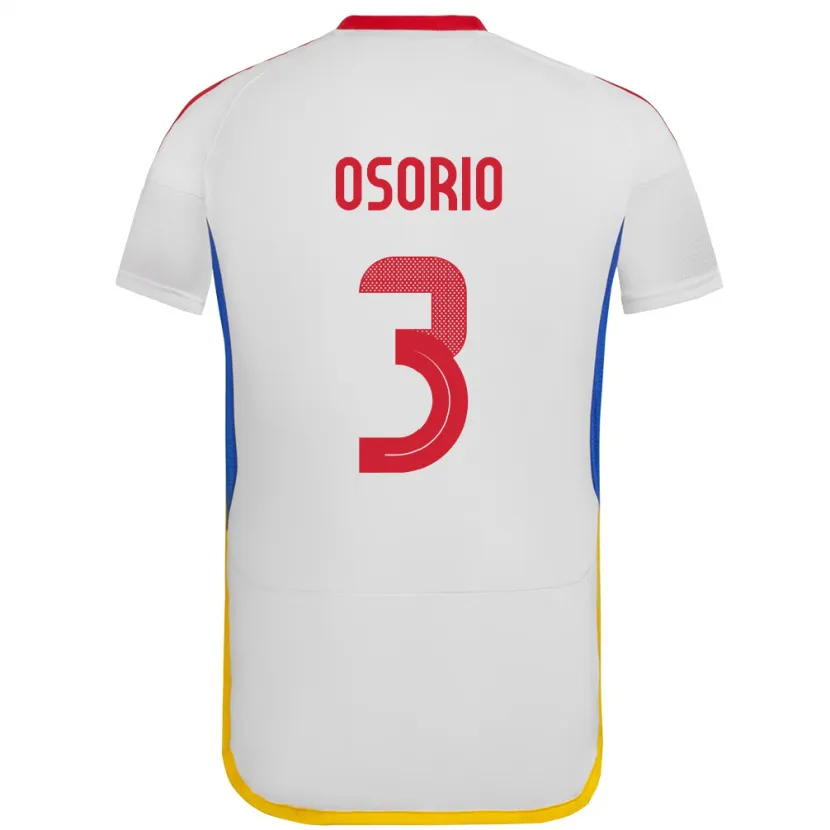 Danxen Kinder Venezuela Yordan Osorio #3 Weiß Auswärtstrikot Trikot 24-26 T-Shirt