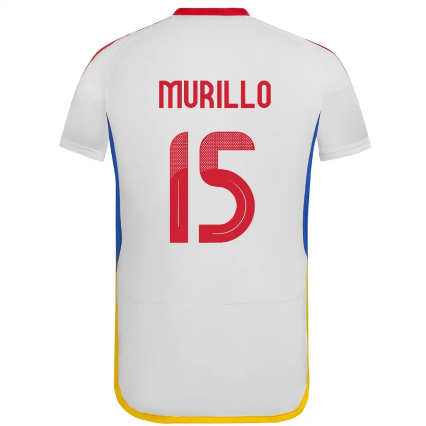 Danxen Kinder Venezuela Jhon Murillo #15 Weiß Auswärtstrikot Trikot 24-26 T-Shirt