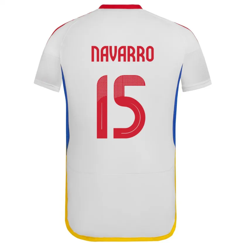 Danxen Kinder Venezuela Miguel Navarro #15 Weiß Auswärtstrikot Trikot 24-26 T-Shirt