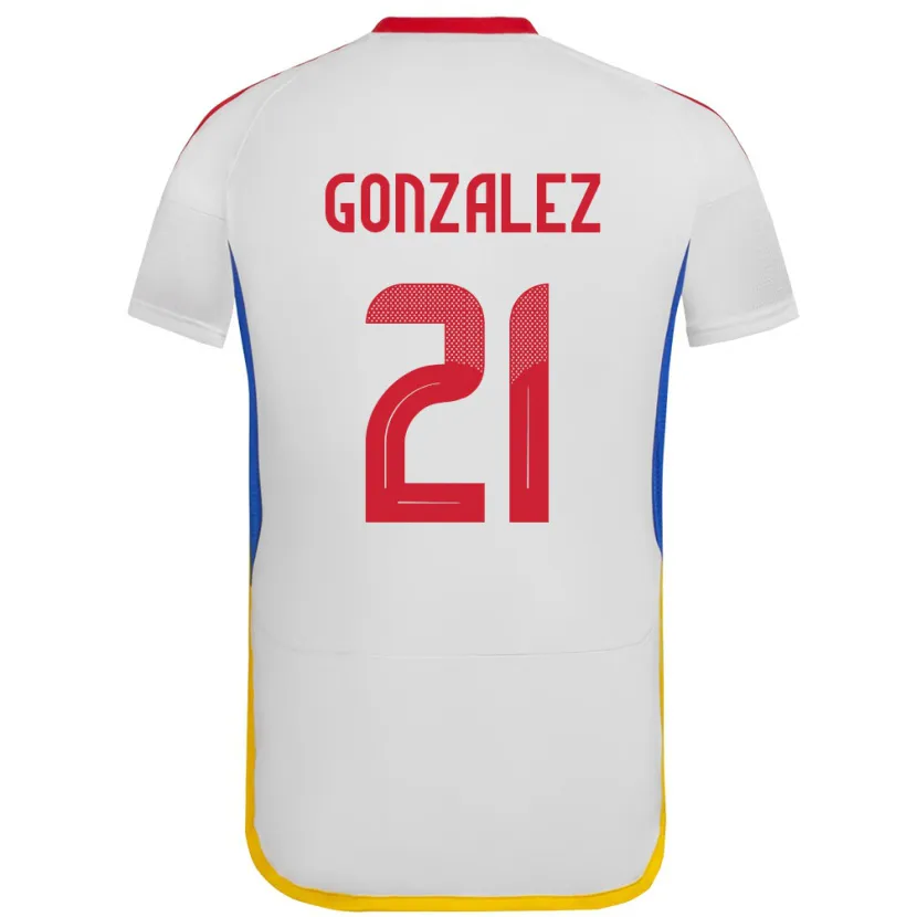 Danxen Kinder Venezuela Alexander González #21 Weiß Auswärtstrikot Trikot 24-26 T-Shirt