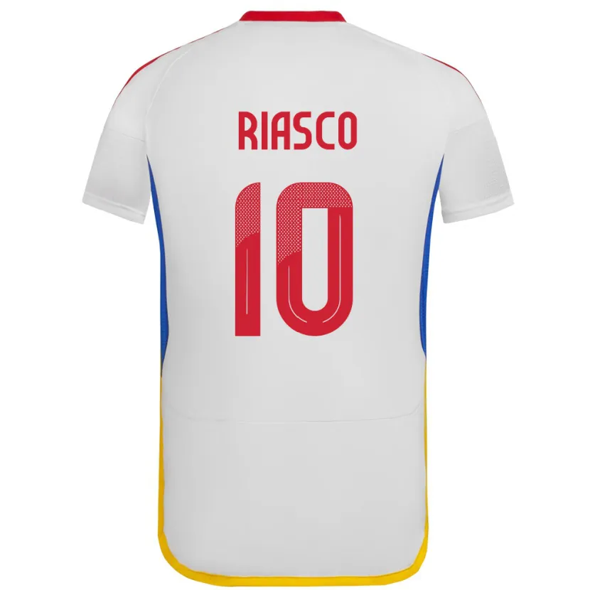 Danxen Kinder Venezuela José Riasco #10 Weiß Auswärtstrikot Trikot 24-26 T-Shirt