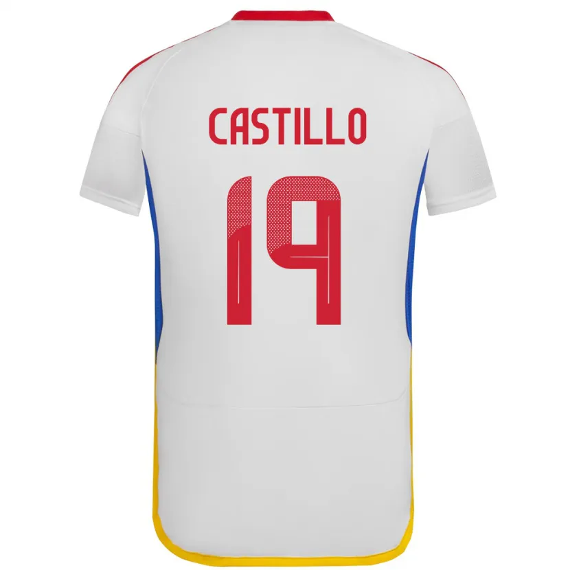 Danxen Kinder Venezuela Bryan Castillo #19 Weiß Auswärtstrikot Trikot 24-26 T-Shirt