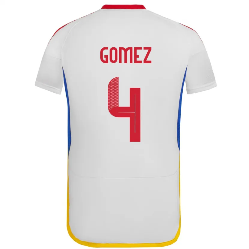 Danxen Kinder Venezuela Santiago Gómez #4 Weiß Auswärtstrikot Trikot 24-26 T-Shirt