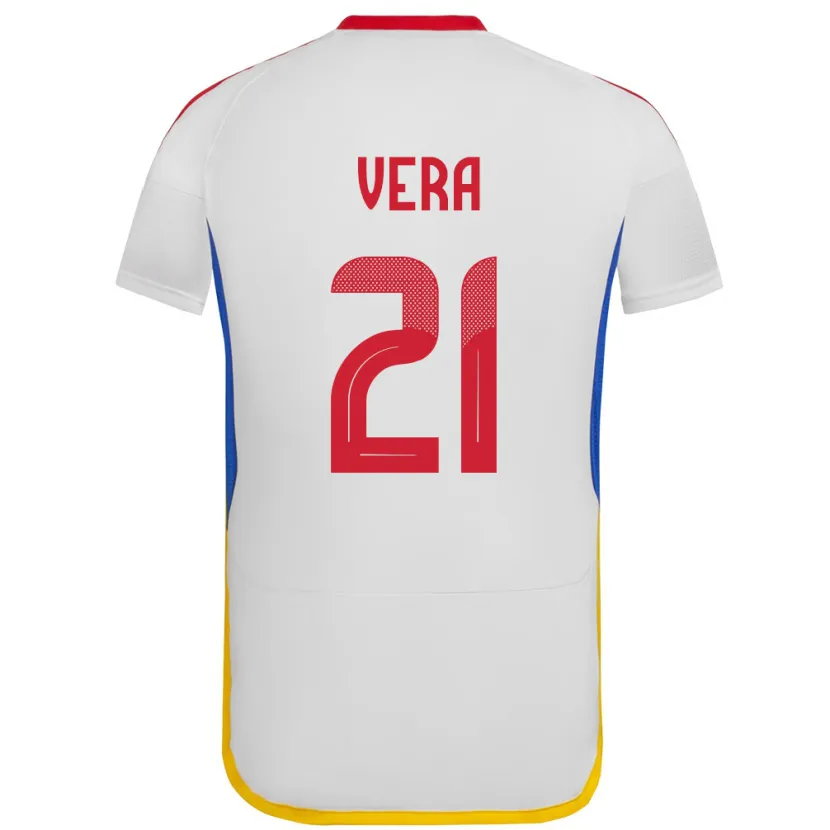 Danxen Kinder Venezuela Andry Vera #21 Weiß Auswärtstrikot Trikot 24-26 T-Shirt