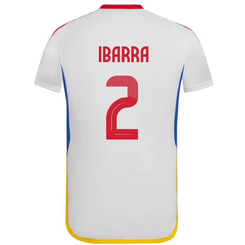 Danxen Kinder Venezuela Pablo Ibarra #2 Weiß Auswärtstrikot Trikot 24-26 T-Shirt