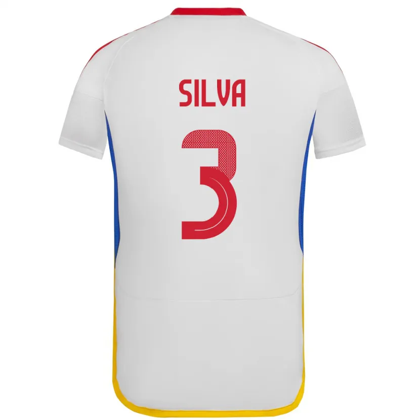 Danxen Kinder Venezuela Santiago Silva #3 Weiß Auswärtstrikot Trikot 24-26 T-Shirt