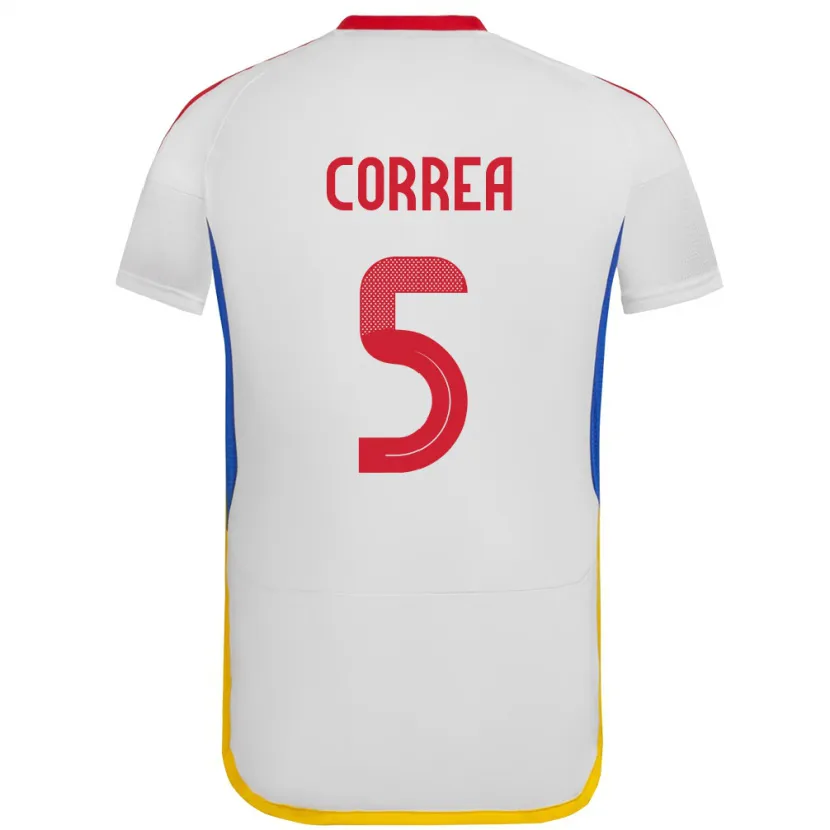 Danxen Kinder Venezuela José Correa #5 Weiß Auswärtstrikot Trikot 24-26 T-Shirt