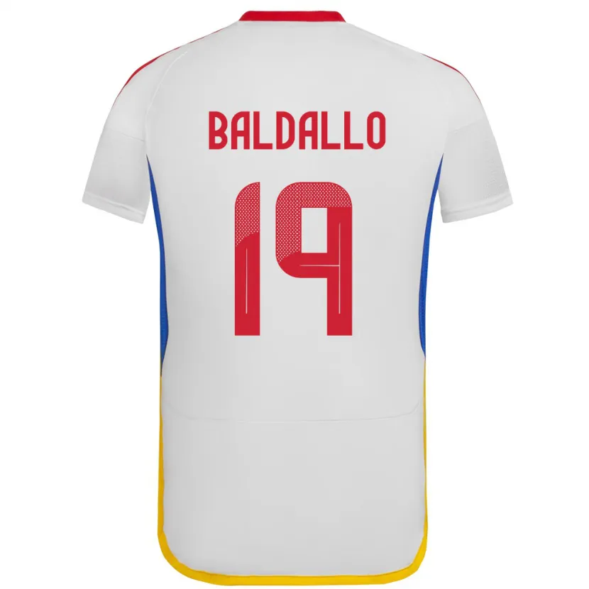 Danxen Kinder Venezuela Micheel Baldallo #19 Weiß Auswärtstrikot Trikot 24-26 T-Shirt