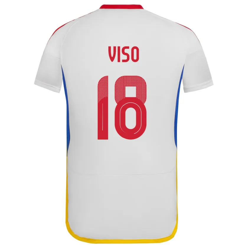 Danxen Kinder Venezuela Ysaura Viso #18 Weiß Auswärtstrikot Trikot 24-26 T-Shirt