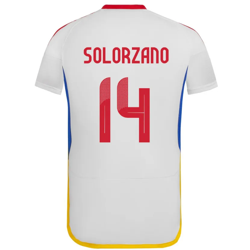 Danxen Kinder Venezuela Fabiola Solórzano #14 Weiß Auswärtstrikot Trikot 24-26 T-Shirt
