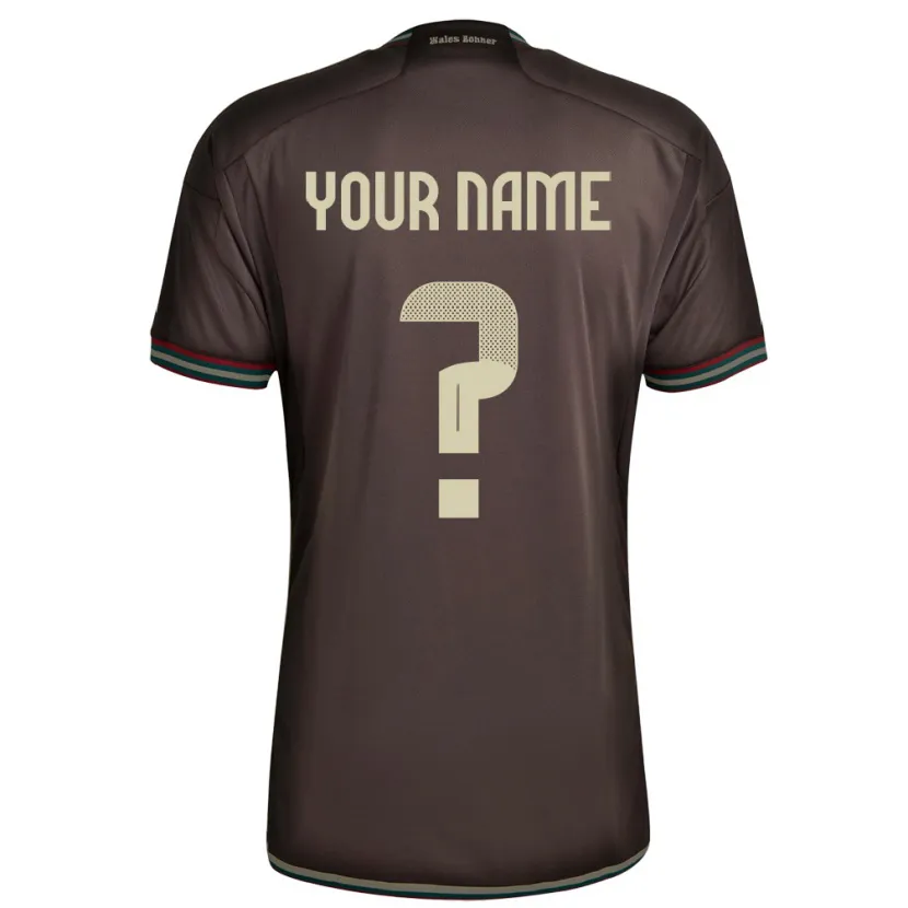 Danxen Kinder Jamaika Ihren Namen #0 Nachtbraun Auswärtstrikot Trikot 24-26 T-Shirt