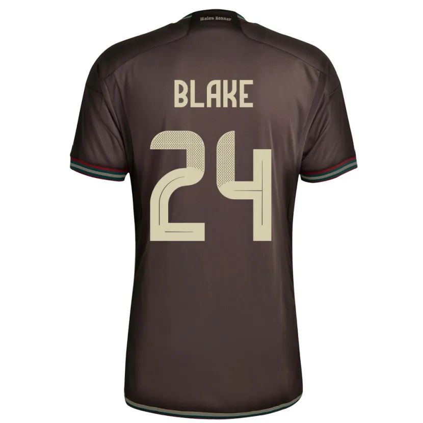 Danxen Kinder Jamaika Andre Blake #24 Nachtbraun Auswärtstrikot Trikot 24-26 T-Shirt