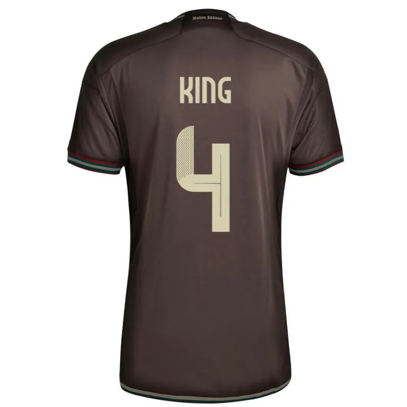 Danxen Kinder Jamaika Richard King #4 Nachtbraun Auswärtstrikot Trikot 24-26 T-Shirt