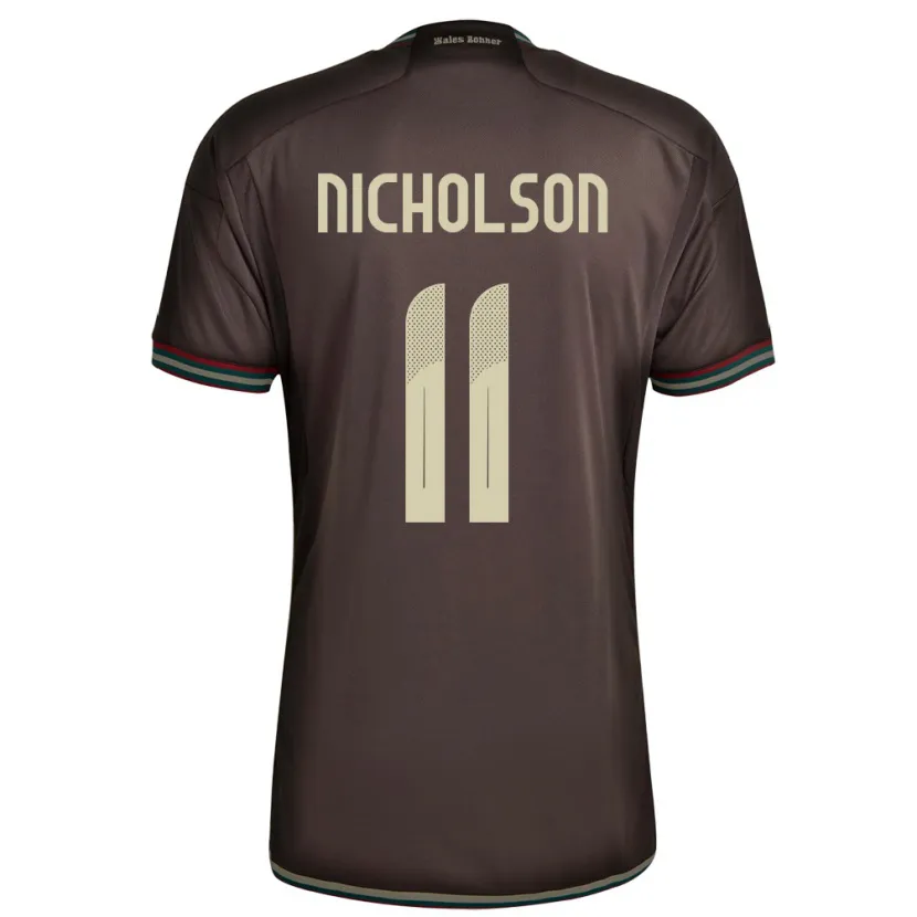 Danxen Kinder Jamaika Shamar Nicholson #11 Nachtbraun Auswärtstrikot Trikot 24-26 T-Shirt