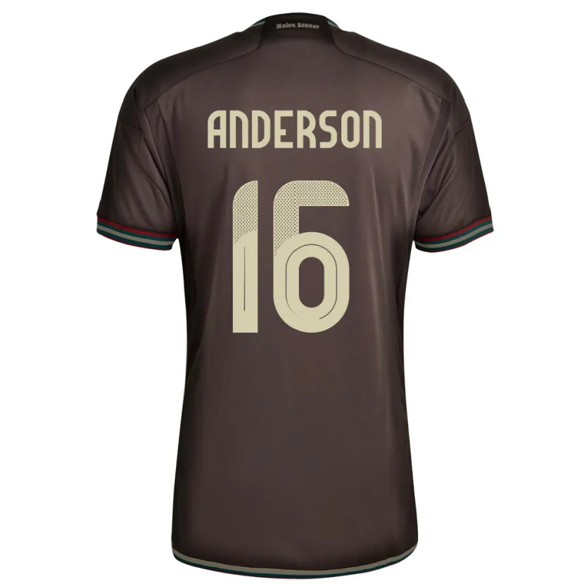 Danxen Kinder Jamaika Karoy Anderson #16 Nachtbraun Auswärtstrikot Trikot 24-26 T-Shirt