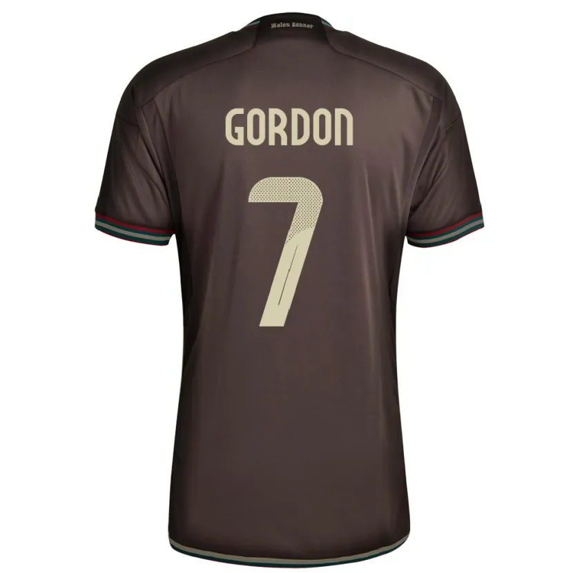 Danxen Kinder Jamaika Robino Gordon #7 Nachtbraun Auswärtstrikot Trikot 24-26 T-Shirt