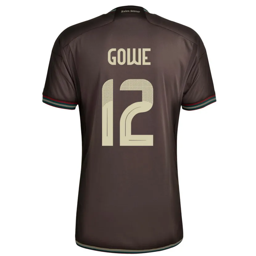 Danxen Kinder Jamaika Tyrese Gowe #12 Nachtbraun Auswärtstrikot Trikot 24-26 T-Shirt