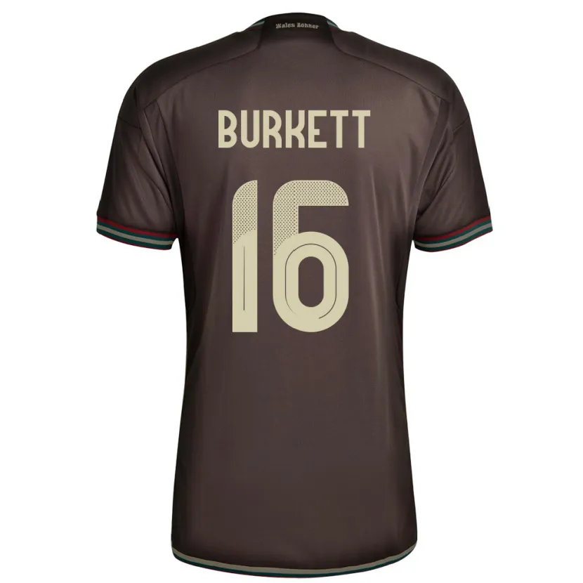 Danxen Kinder Jamaika Brian Burkett #16 Nachtbraun Auswärtstrikot Trikot 24-26 T-Shirt