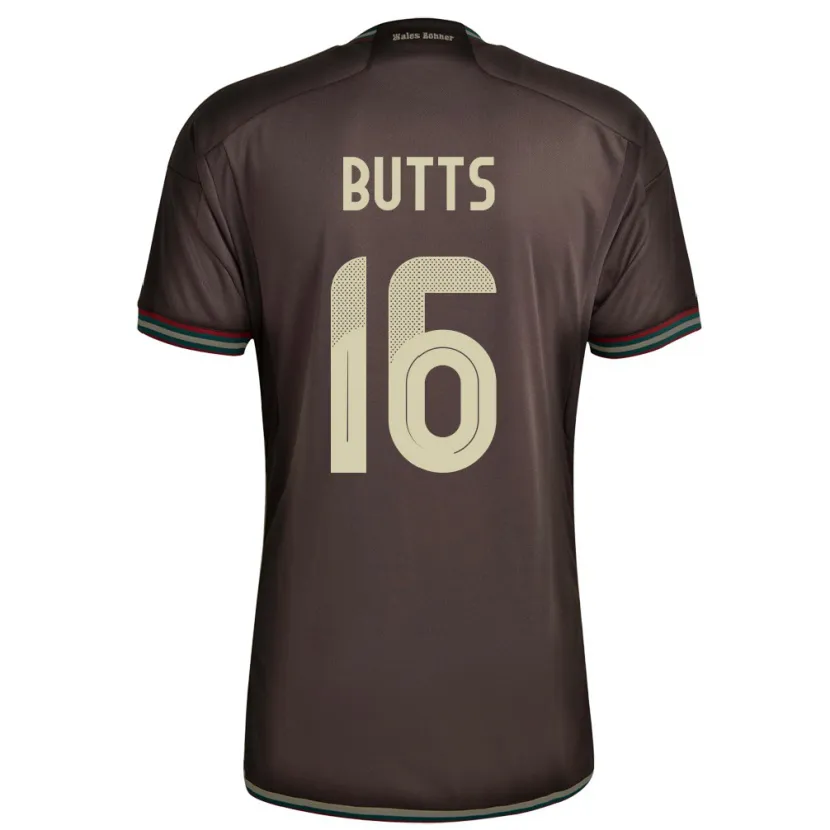 Danxen Kinder Jamaika Njeri Butts #16 Nachtbraun Auswärtstrikot Trikot 24-26 T-Shirt