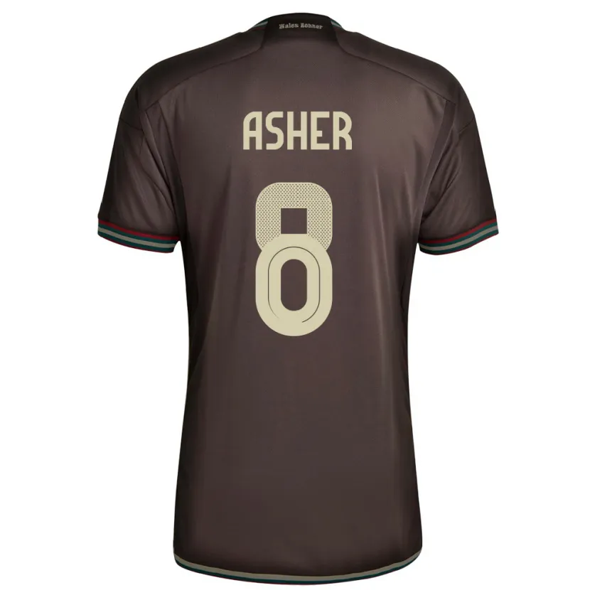 Danxen Kinder Jamaika Chinyelu Asher #8 Nachtbraun Auswärtstrikot Trikot 24-26 T-Shirt