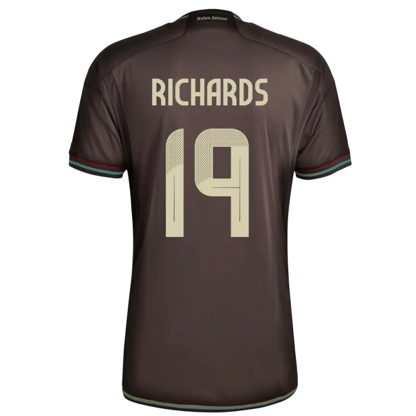 Danxen Kinder Jamaika Davia Richards #19 Nachtbraun Auswärtstrikot Trikot 24-26 T-Shirt