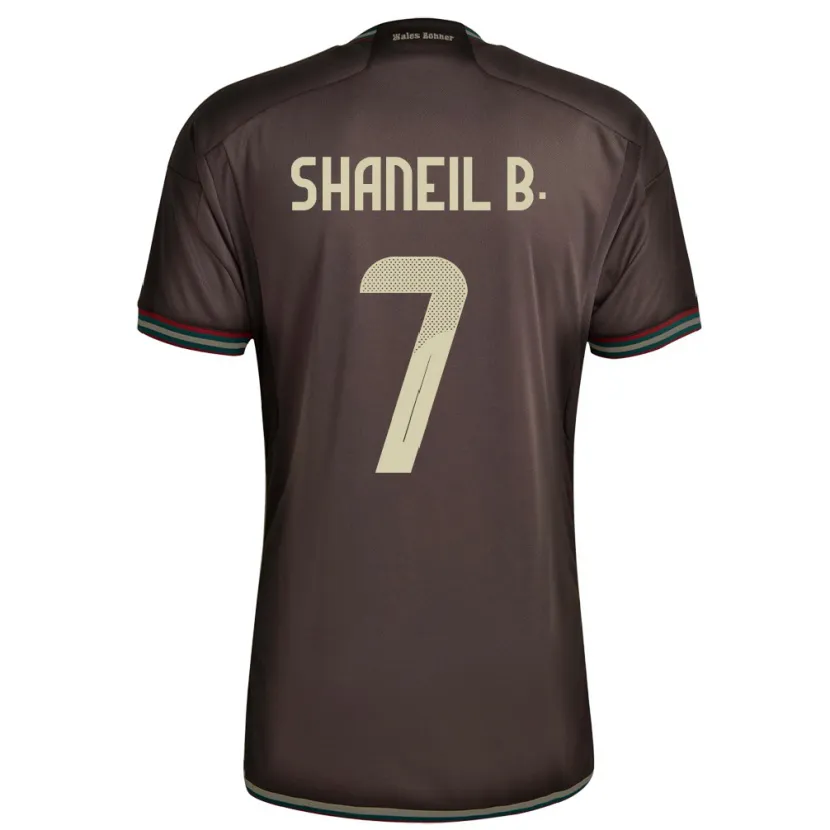 Danxen Kinder Jamaika Shaneil Buckley #7 Nachtbraun Auswärtstrikot Trikot 24-26 T-Shirt