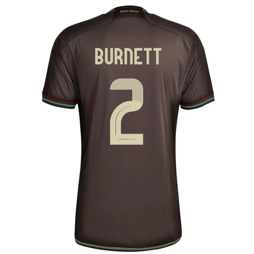 Danxen Kinder Jamaika Theanna Burnett #2 Nachtbraun Auswärtstrikot Trikot 24-26 T-Shirt