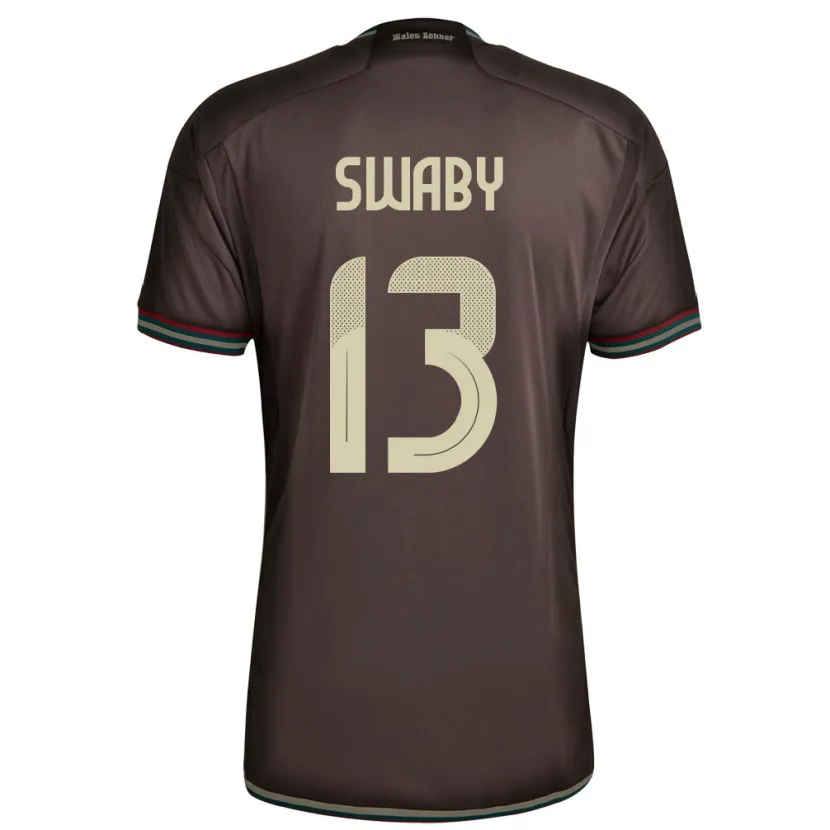 Danxen Kinder Jamaika Allyson Swaby #13 Nachtbraun Auswärtstrikot Trikot 24-26 T-Shirt