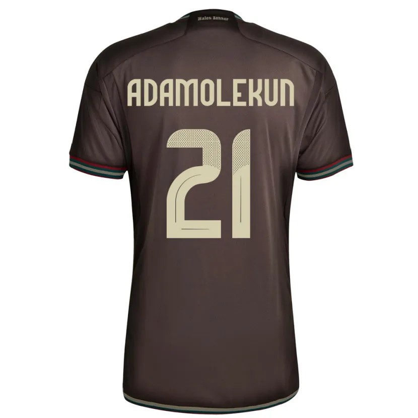 Danxen Kinder Jamaika Olufolasade Adamolekun #21 Nachtbraun Auswärtstrikot Trikot 24-26 T-Shirt
