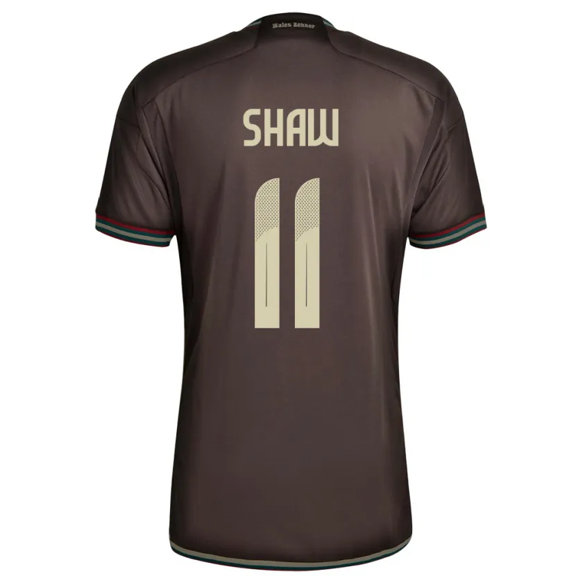 Danxen Kinder Jamaika Khadija Shaw #11 Nachtbraun Auswärtstrikot Trikot 24-26 T-Shirt