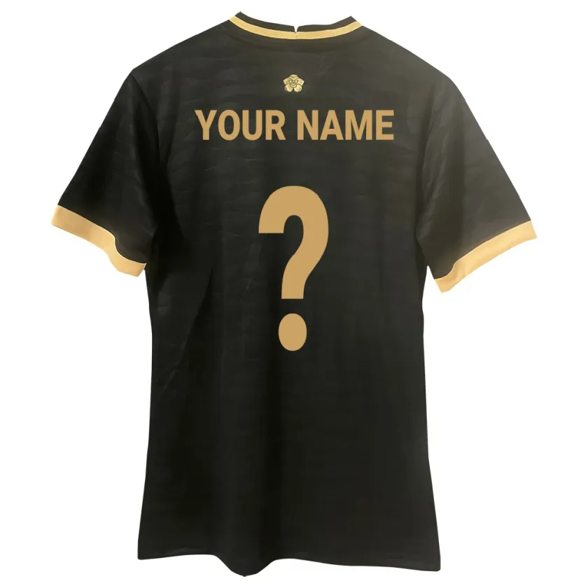 Danxen Kinder Panama Ihren Namen #0 Schwarz Auswärtstrikot Trikot 24-26 T-Shirt