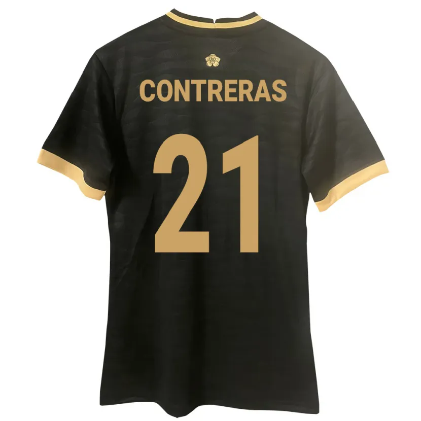 Danxen Kinder Panama Davis Contreras #21 Schwarz Auswärtstrikot Trikot 24-26 T-Shirt