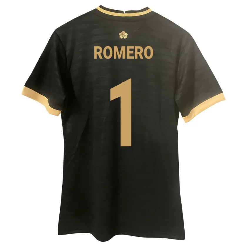 Danxen Kinder Panama Manuel Romero #1 Schwarz Auswärtstrikot Trikot 24-26 T-Shirt