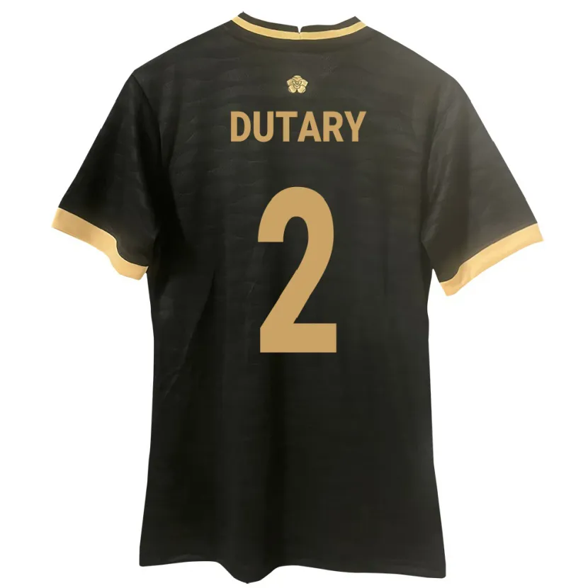 Danxen Kinder Panama Claudia Dutary #2 Schwarz Auswärtstrikot Trikot 24-26 T-Shirt