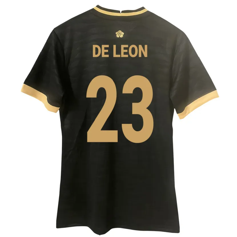 Danxen Kinder Panama Yerenis De León #23 Schwarz Auswärtstrikot Trikot 24-26 T-Shirt