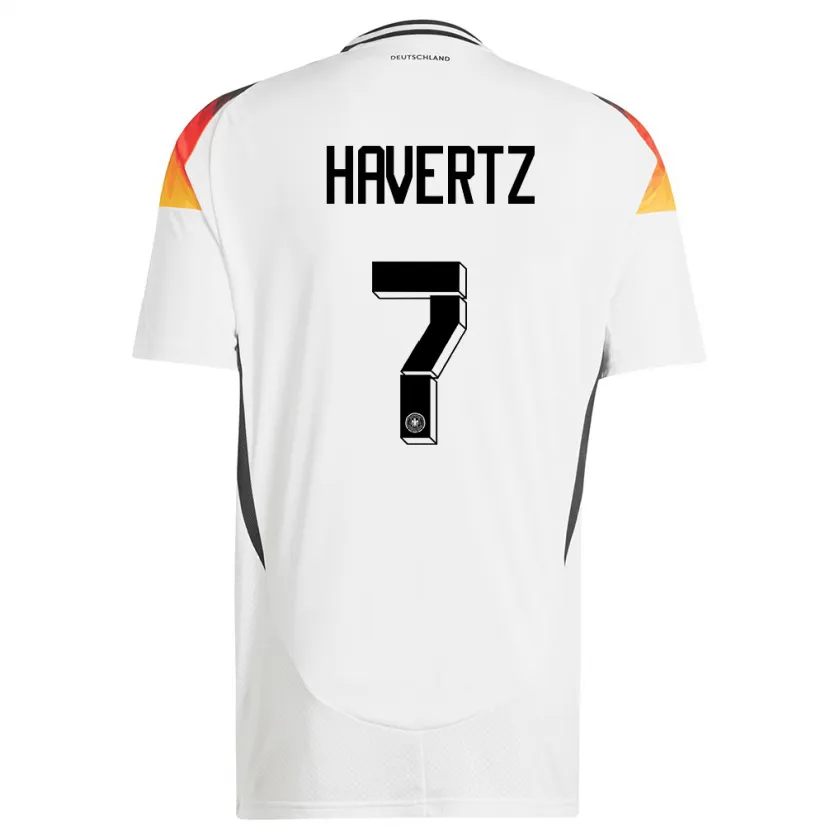 Danxen Herren Deutschland Kai Havertz #7 Weiß Heimtrikot Trikot 24-26 T-Shirt